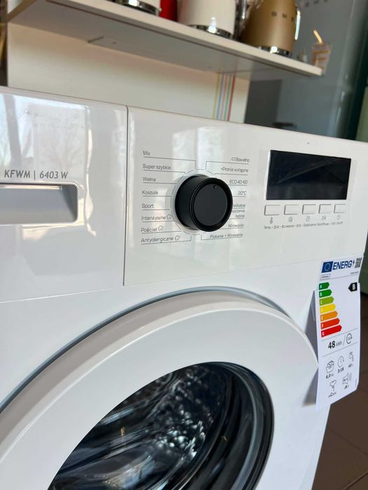 Pralka Slim Kernau 6 kg | 1000 obr KLASA B | FUNKCJE PAROWE nowa gwarancja