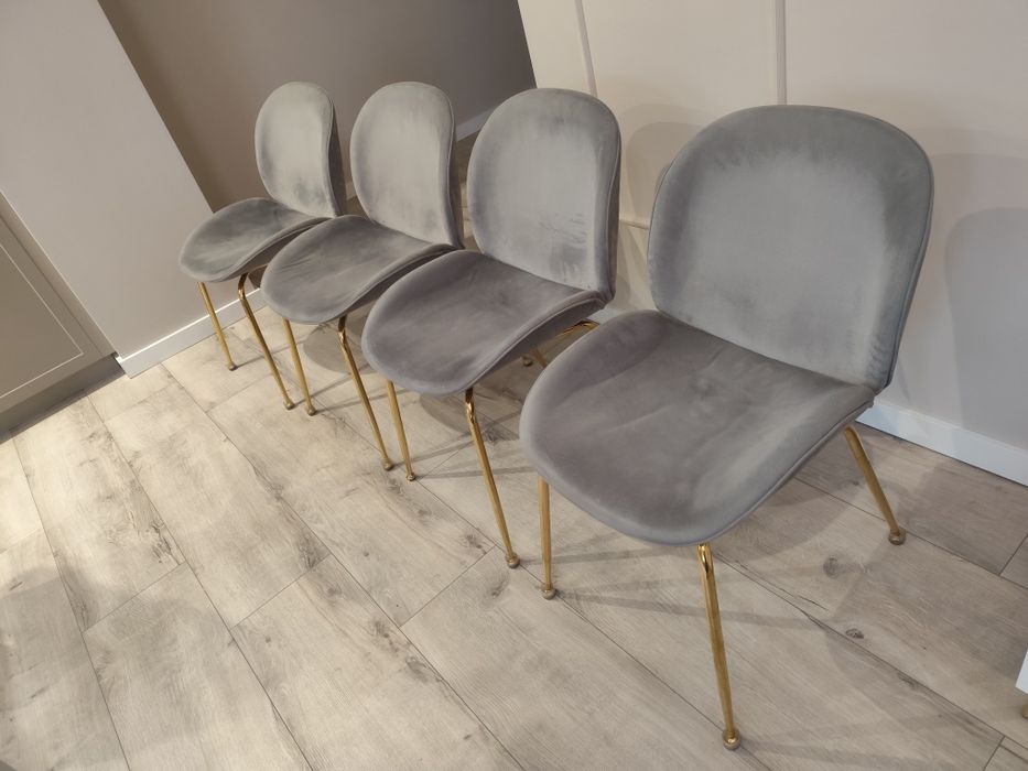 4 eleganckie krzesła werulowe HOMLA
