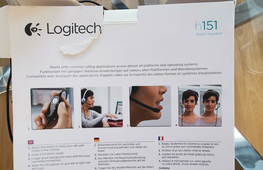 Słuchawki call center logitech H151