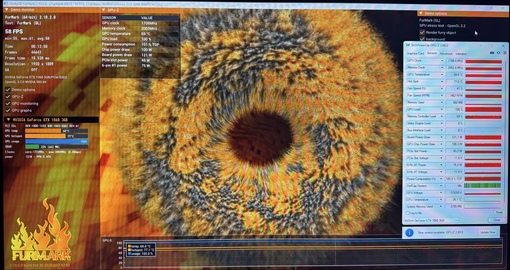 ASUS Dual GTX1060 3Gb, протестована, тиха, холодна, гарний стан.