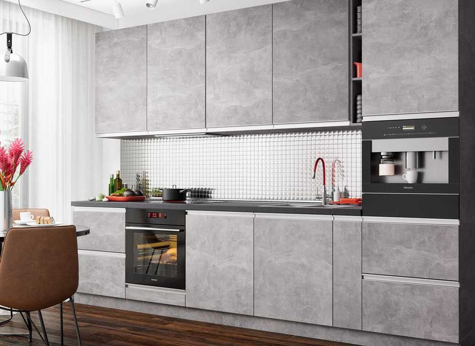 Кухня Альбіна (ручка алюміній інтегрована в фасад) під ваш розмір