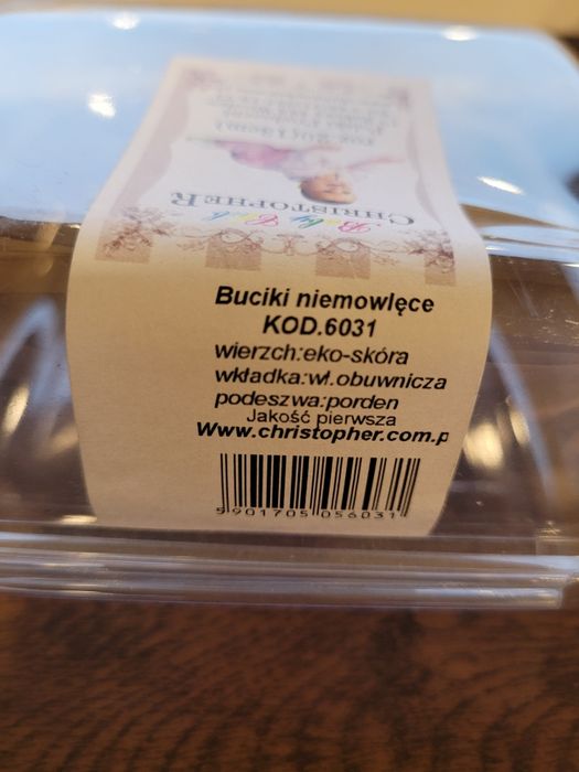 Buciki chłopięce do chrztu rozmiar 20
