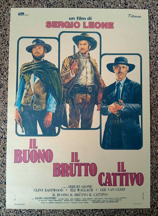 2 Posters - O Bom, o Mau e o Vilão (papel kraft, 30x42 cm)