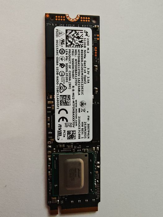 Dysk twardy SSD M2 NVME 512 GB DO LAPTOPA/PC Micron