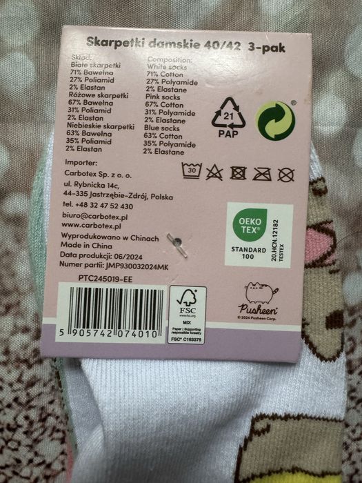 Pusheen Skarpetki Damskie 40/42 3-pak