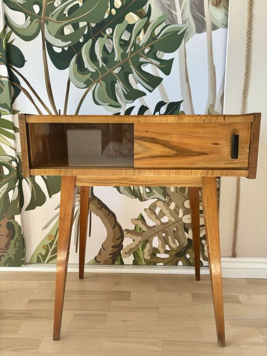 UNIKAT stolik/konsolka mid century PRL 50-te, vintage Głuchołazy DĄB