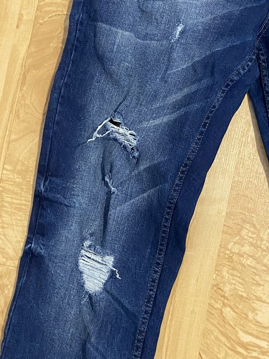 Cherokee 38/34 XXL spodnie jeansy niebieskie przetarcia