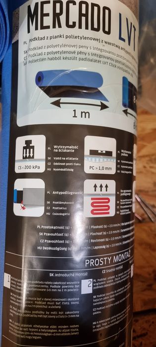 Podkład pod panele winylowe Mercado LVT click 1.5mm