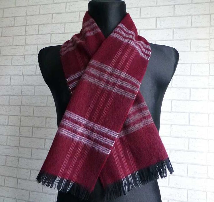 Tie Rack Francois Duchamp elegancki męski szalik w kratkę