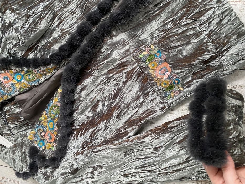 Sportalm marynarka welur futro naruralne futerko  żakiet cekiny 38 M