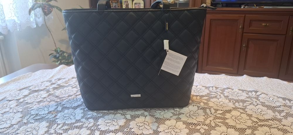 Duża czarna torebka Wittchen shopper nowa z metką