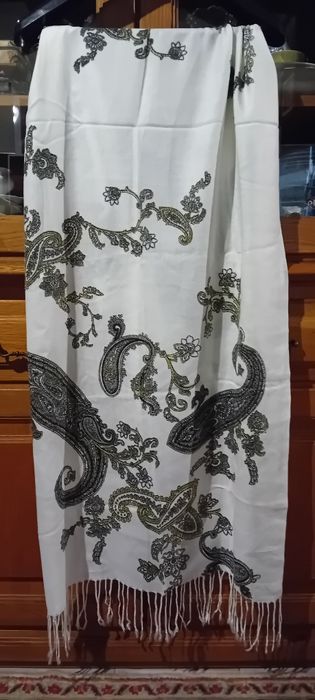 Pashmina -  zestaw dwóch kaszmirowo-jedwabnych szali Pashmina ,szary