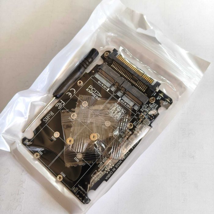 Adaptador M.2 NGFF SATA B ou B+M para PCI-E