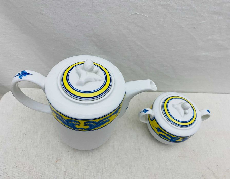Vista Alegre - Cafeteira e Açucareiro Modelo "Salina" (Impecáveis)