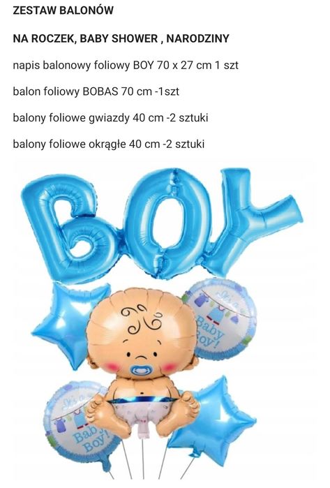 Zestaw balonów chłopiec
