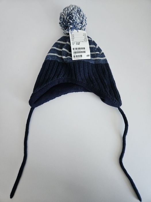 NOWA Czapka chłopięca H&M r. 62/68 2-6 mies.