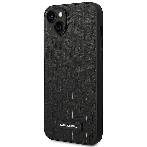 Etui Karl Lagerfeld Saffiano Mono Metal Logo na iPhone 14 Plus - czarn