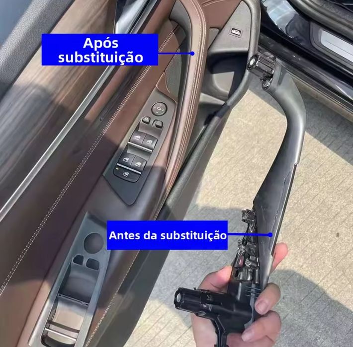 Puxador Pegas moldura Apoio de braço Pele BMW Série 5, X5