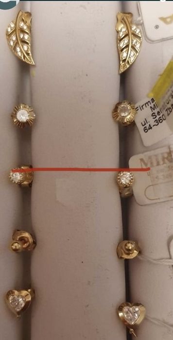 Kolczyki złote nowe próba 585