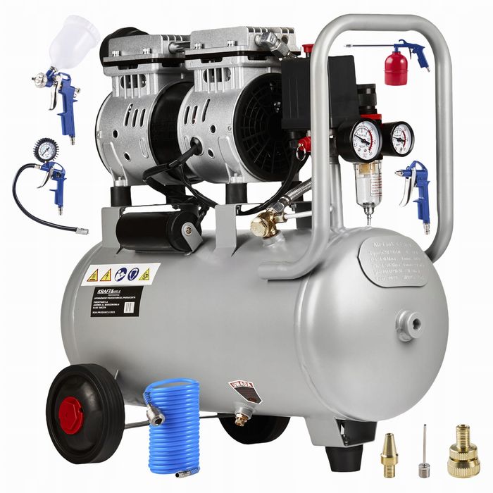 Kompresor bezolejowy sprężarka24 l 8 bar 230v 1200w 1440 rpm KD1395