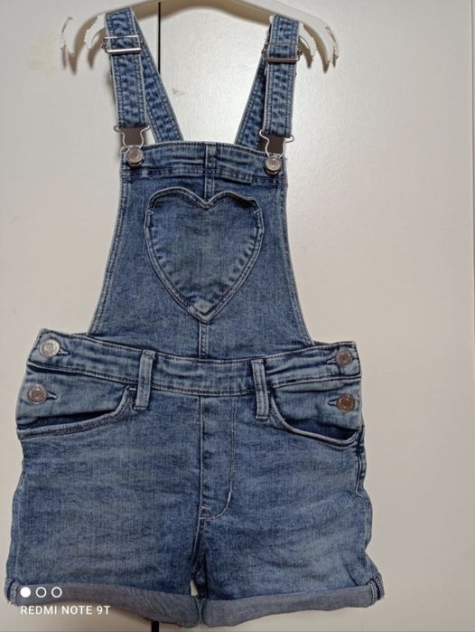 Spodenki dla dziewczynki, ogrodniczki h&m