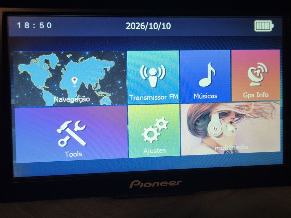 GPS Pioneer a funcionar