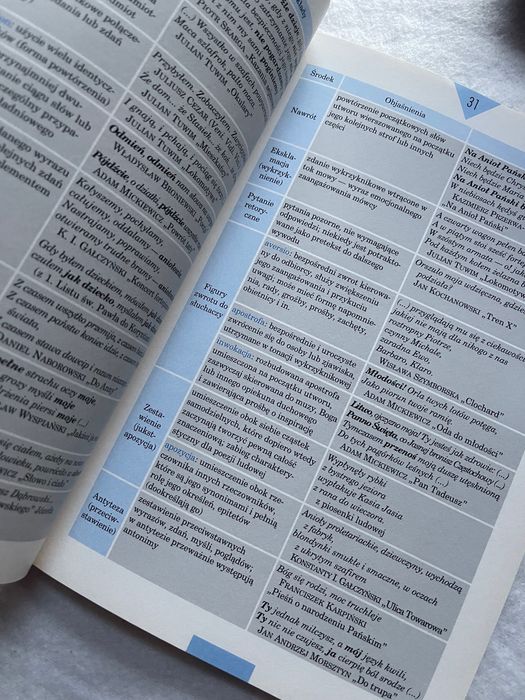 Tablice szkolne maturalne - literatura polska