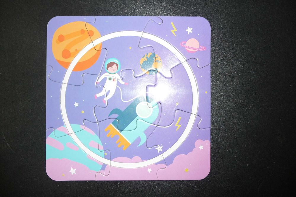 Puzzle kosmos, 9 elementów. Puzzle dla najmłodszych.