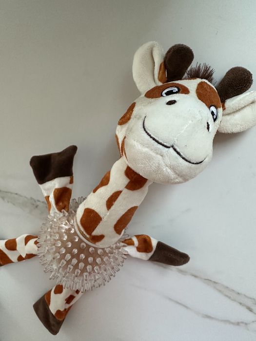 Zabawka dla psa żyrafa piszcząca szeleszczącą gryzak