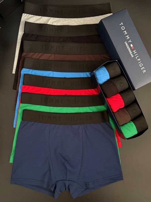 Чоловічі труси Tommy Hilfiger 3D. Мужские боксеры с черной резинкой