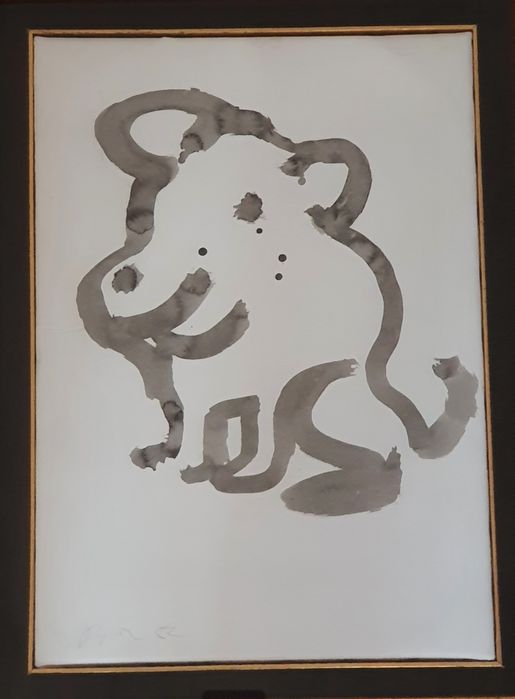 "Sois pas bête" 1982  "O cão"  Original de Júlio Pomar