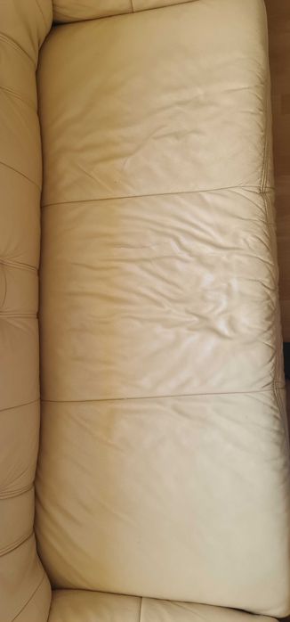 Skóra naturalna Sofa kanapa komplet wypoczynkowy i dwa fotele