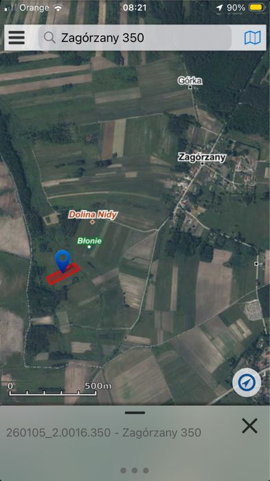 Sprzedam pole 1,48 ha Zagórzany  gm. Solec-zdrój