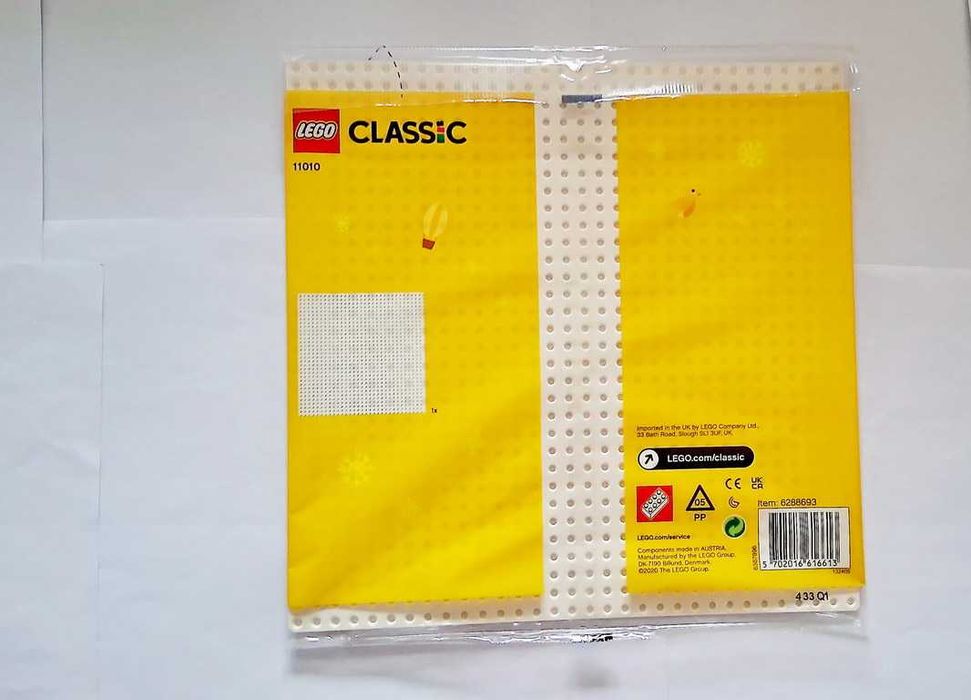 Lego Classic 11010 White Baseplate Polybag selado Star Wars