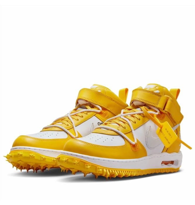 Кросівки чоловічі Nike X Off-White™ Air Force 1 Mid Sp Lthr Yellow/White DR0500-101