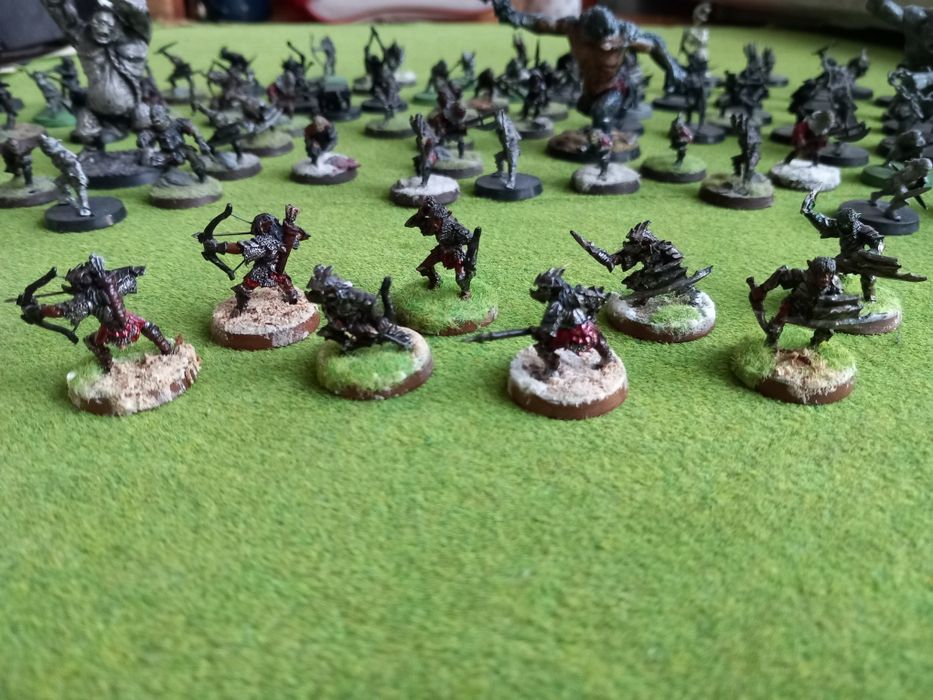 8x Moria armoured goblin warriors. Metal. Oryginał. Wszystkie pozycje