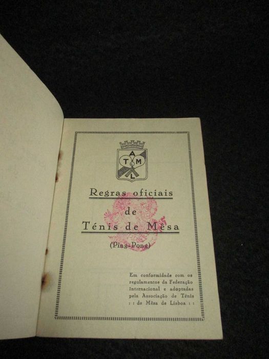 Brochura Regras Oficiais de Ténis de Mesa Ping-Pong