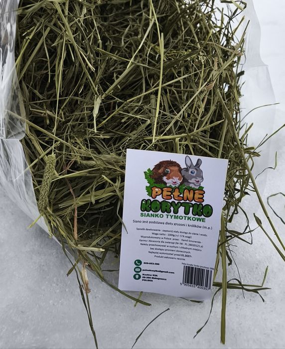 Siano tymotka dla gryzoni, królika, świnki, szynszyla 1 kg premium