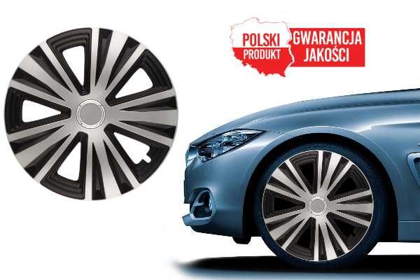 Kołpaki 15'' czarno srebrne