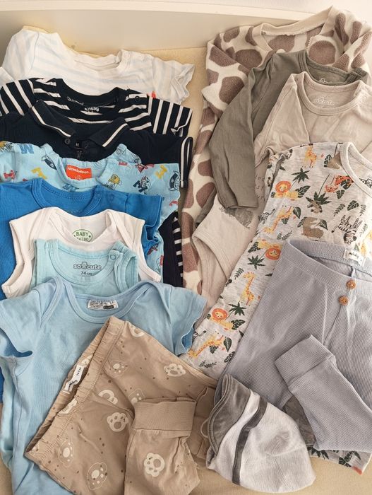 Duża paka ubrań, ciuszki dla chłopca , ubranka niemowlęce r.74
