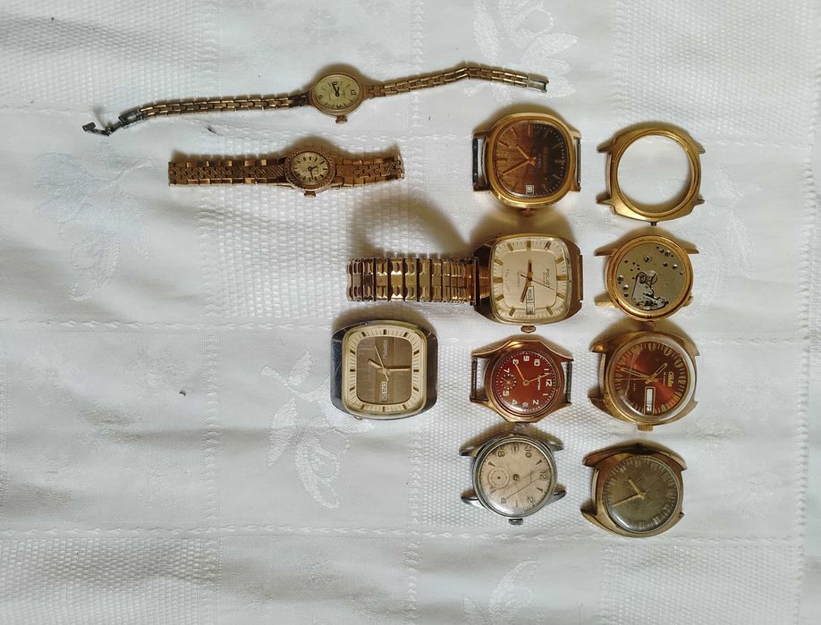 Советские позолоченные часы Восток Ракета Слава Кама Полет