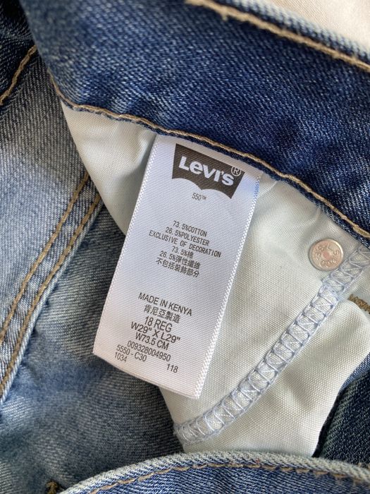 Spodnie męskie Levis oryginalne w29 l29 550 blue jeans relaxed