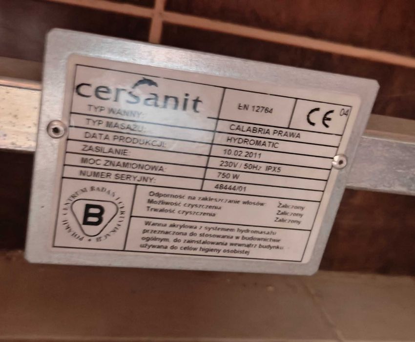 Wanna z hydromasażem CERSANIT - TANIEJ