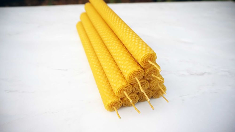 Воскові свічки 10шт, натуральные свечи, свічки, свечи оптом