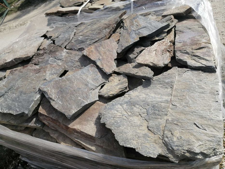 Łupek szarogłazowy elewacyjny na elewację gr 1-3 cm kamienie naturalne