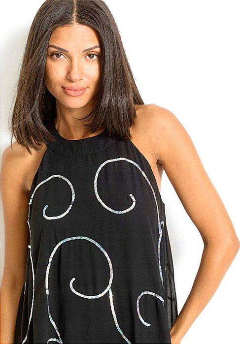 NOWA suknia szyfon/ cekiny r. 50 - wesele, bal, impreza