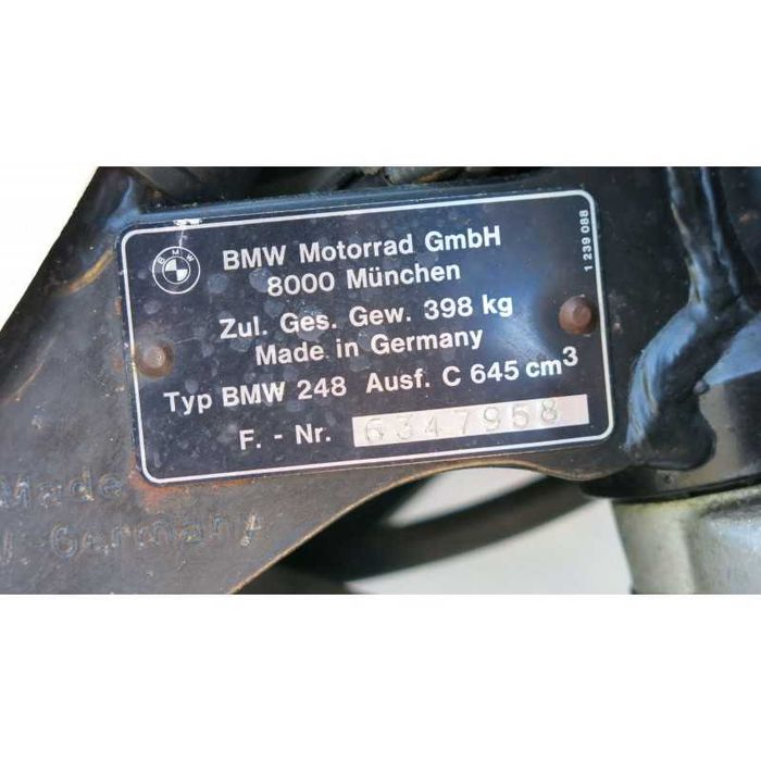 Motocykl BMW R65 typ 248 z 1980