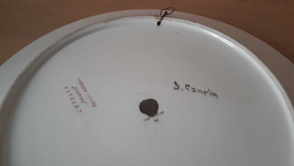 duża patera Chodzież Kwiatogal Cepelia talerz ręcznie malowany vintage