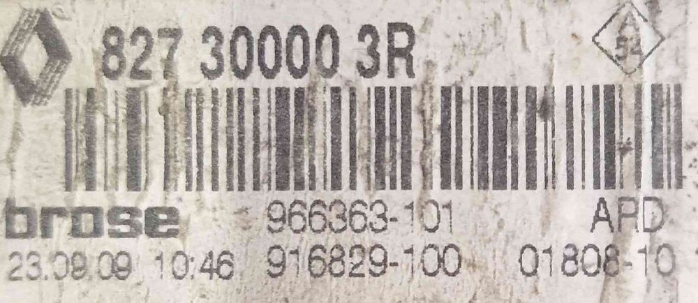 Elevador Vidros Trás Direito 827300003R - RENAULT MEGANE III Hatchback