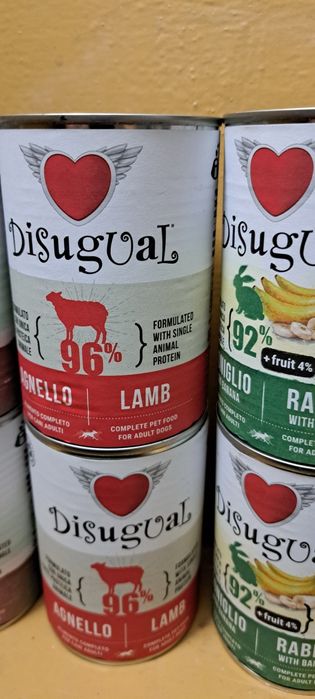 Zestaw mokrej karmy DISUGUAL mono białkowa 13x 400g